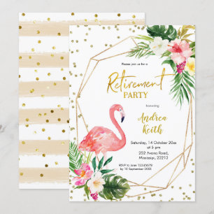 Summer Tropical Aloha Retirement Party Invitation Kaart