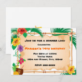 Summer Tropical Bamboo Tiki Beach Kaart (Voorkant / Achterkant)