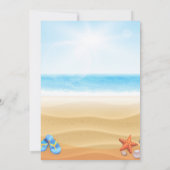 Summer Tropical Beach Couples Weduwen Shower Kaart (Achterkant)