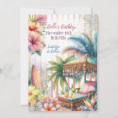 Summer Tropical Beach Luau Save Date Kaart (Achterkant)