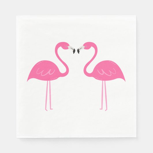Summer Tropical Beach Weddenschap Pink Flamingo Servet (Voorkant)
