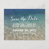Summer Tropical Beach Wedding Save the Date Aankondigingskaart (Voorkant)