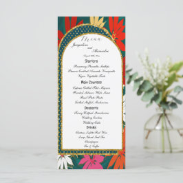 Summer Tropical Big Flowers & Arch Wedding Menu