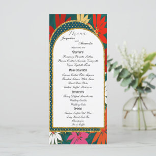 Summer Tropical Big Flowers & Arch Wedding Menu