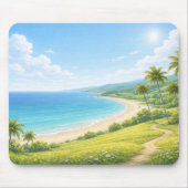 Summer Tropical Coast Mouse Pad Muismat (Voorkant)