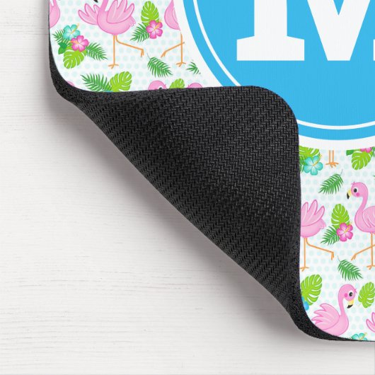 Summer Tropical Flamingo and Floral Pattern Muismat (Hoek)