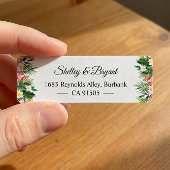 Summer Tropical Floral Leaves Personalized Etiket