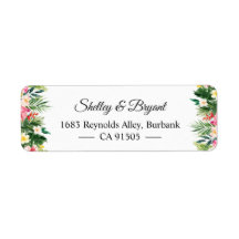 Summer Tropical Floral Leaves Personalized