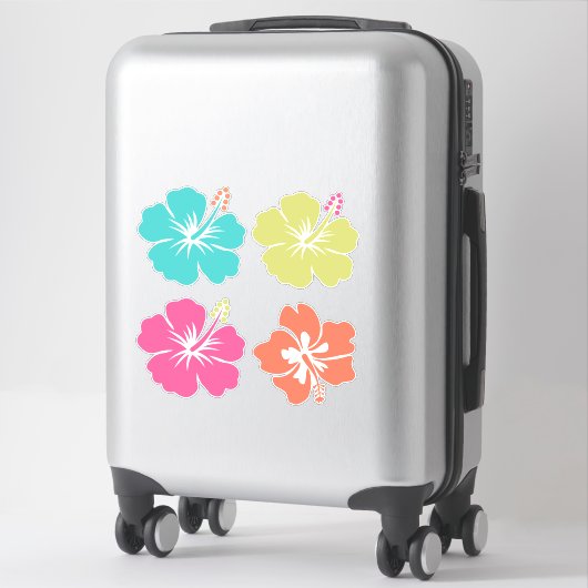 Summer Tropical Flowers Sticker (Koffer)