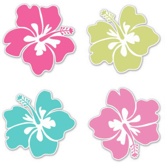 Summer Tropical Flowers Sticker (Voorkant)