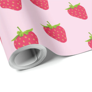Summer Tropical Food Fruit Red aardbei Cadeaupapier