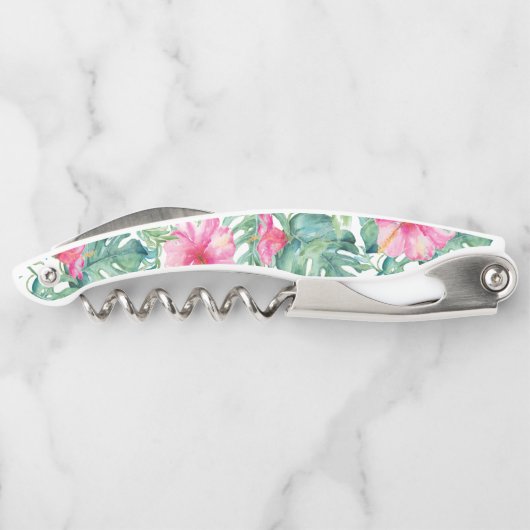 Summer Tropical Garden Corkschroef Bottle Open Kurkentrekker (Achterkant)