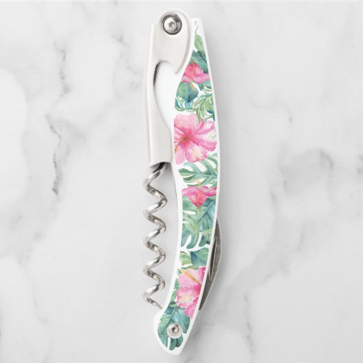 Summer Tropical Garden Corkschroef Bottle Open Kurkentrekker (Voorkant)