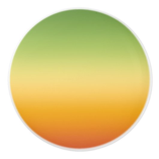 Summer Tropical Gradient Oranje Lemon Limoen Ombre Keramische Knop (Voorkant)
