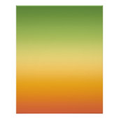 Summer Tropical Gradient Oranje Lemon Limoen Ombre Perfect Poster (Voorkant)
