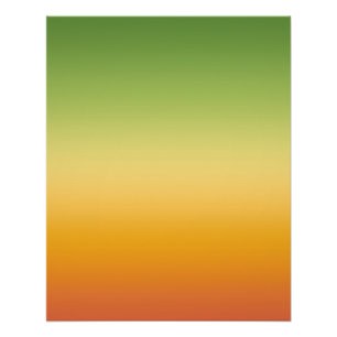 Summer Tropical Gradient Oranje Lemon Limoen Ombre Perfect Poster