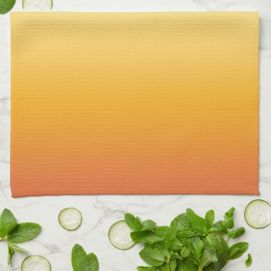 Summer Tropical Gradient Oranje Lemon Limoen Ombre Theedoek (Gevouwen)