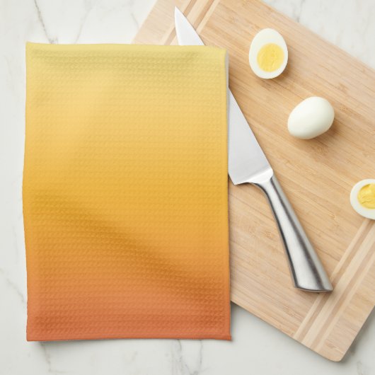 Summer Tropical Gradient Oranje Lemon Limoen Ombre Theedoek (Quarter Fold)