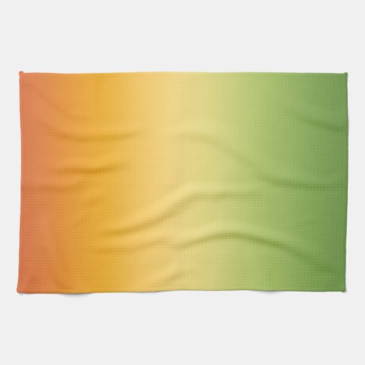 Summer Tropical Gradient Oranje Lemon Limoen Ombre Theedoek (Horizontaal)