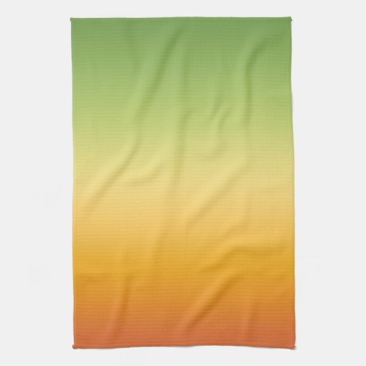 Summer Tropical Gradient Oranje Lemon Limoen Ombre Theedoek (Verticaal)