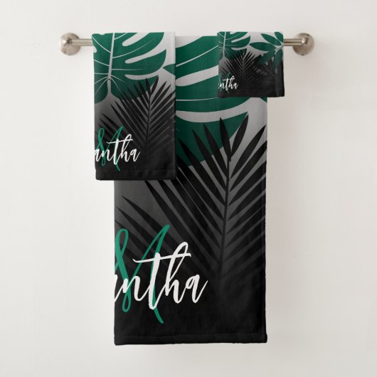 Summer Tropical Leaves Bad Handdoek (Insitu)