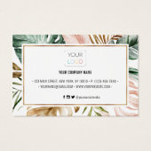 Summer Tropical Leaves Discount Coupon Kaart (Achterkant)