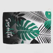Summer Tropical Leaves Golfhanddoek (Horizontaal)