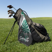 Summer Tropical Leaves Golfhanddoek (Groen)
