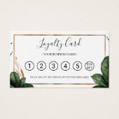 Summer Tropical Leaves Loyalty Punch Kaart (Voorkant)