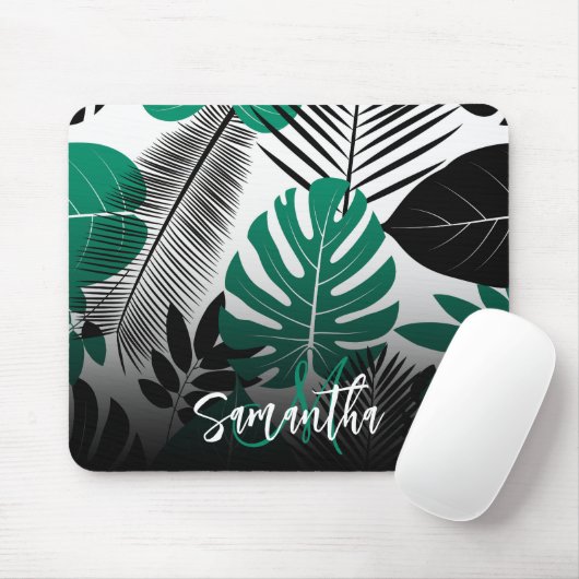 Summer Tropical Leaves Muismat (Met muis)