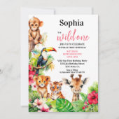 Summer Tropical Oerwoud Hibiscus Wild Een Verjaard Kaart (Voorkant)