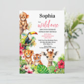 Summer Tropical Oerwoud Hibiscus Wild Een Verjaard Kaart (Staand voorkant)