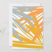 Summer Tropical Palm Abstract Gellow Gellow Gellow Kaart (Achterkant)
