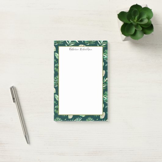 Summer Tropical Palm-bladeren gepersonaliseerd Post-it® Notes (Kantoor)