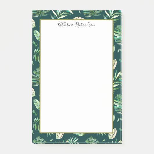 Summer Tropical Palm-bladeren gepersonaliseerd Post-it® Notes (Voorkant)