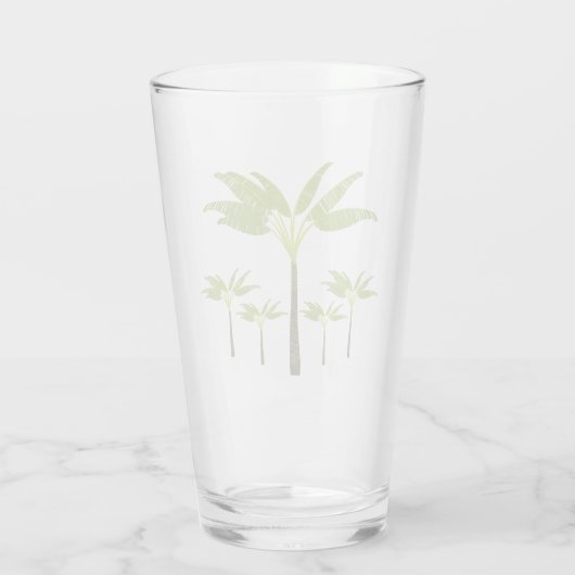 Summer Tropical Palm Tree Island Beach Classic Glas (Achterkant)