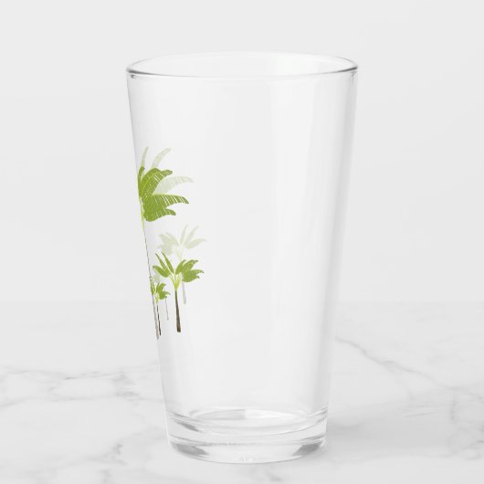 Summer Tropical Palm Tree Island Beach Classic Glas (Links)