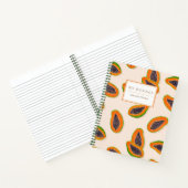 Summer Tropical Papaya Fruit Blush Pink Notitieboek (Binnen)
