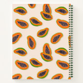 Summer Tropical Papaya Fruit Blush Pink Notitieboek (Achterkant)