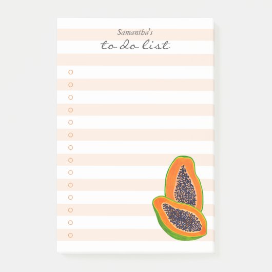 Summer Tropical Papaya Fruits Post-it® Notes (Voorkant)