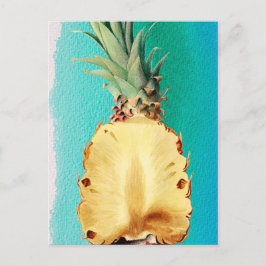 Summer Tropical Pineappelfruit Feestdagenkaart