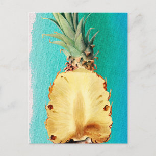 Summer Tropical Pineappelfruit Feestdagenkaart