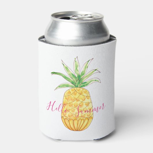 Summer Tropical Pineapple Blikjeskoeler (Blikje Voorkant)