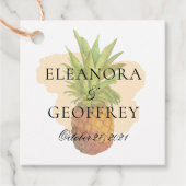 Summer Tropical Pineapple Coastal Wedding Bedankjes Labels (Voorkant)