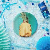 Summer Tropical Pineapple Fruit Birthday Party Papieren Bordje (Feest)