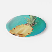 Summer Tropical Pineapple Fruit Birthday Party Papieren Bordje (Gekanteld)