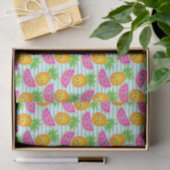 Summer Tropical Pineapple & Watermelon Pattern Tissuepapier (Geschenk)