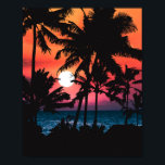 Summer Tropical Pink Oranje Palm Trees Sunset Poster<br><div class="desc">Dit tropische en coole ontwerp is perfect voor de warme zomermaanden. Hij heeft een artsachtige en moderne neonroze, oranje en paarse neonzon met zwarte palmsilhouettes met een heldere zonlicht. Het is prachtig, prachtig en beeldhouwend. ***BELANGRIJKE NOTA VAN HET ONTWERP: Voor om het even welk verzoek van het douaneontwerp zoals passende...</div>