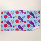 Summer Tropical Seahorse Shell Starfish Relax Strandlaken (Voorkant)