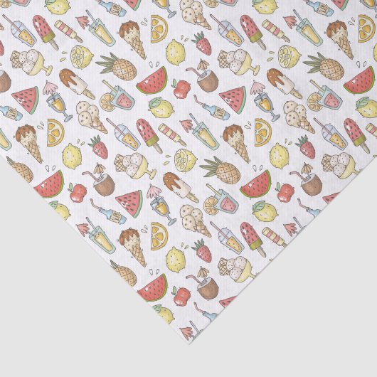 Summer Tropical Sweets Pattern Tissuepapier (Detail)
